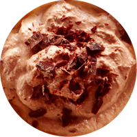 Coffee with chocolate pieces ice cream